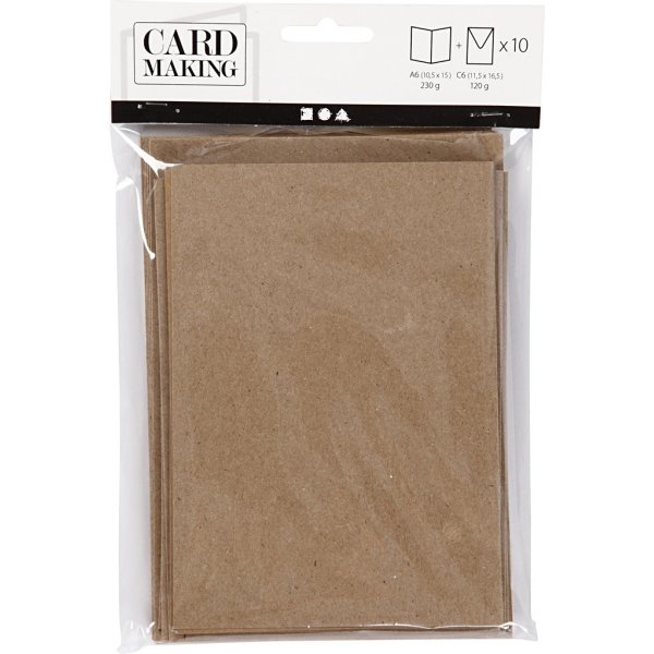 Postkarte mit Umschlag - Natur - 10,5 x 15 cm - 10 Stk