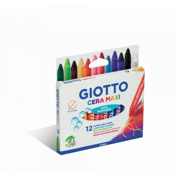 Wachsmalstifte Giotto Cera Maxi - 12er-Pack