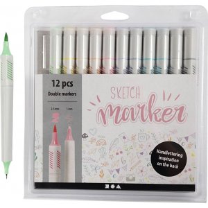 Skizzenmarker - Pastellfarben - 12 Stk Skizzenmarker - Pastellfarben - 12 Stk