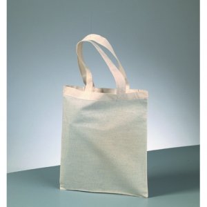 Tragetasche Baumwolle 28 x 24 cm - naturfarbener kurzer Henkel Tragetasche Baumwolle 28 x 24 cm - naturfarbener kurzer Henkel