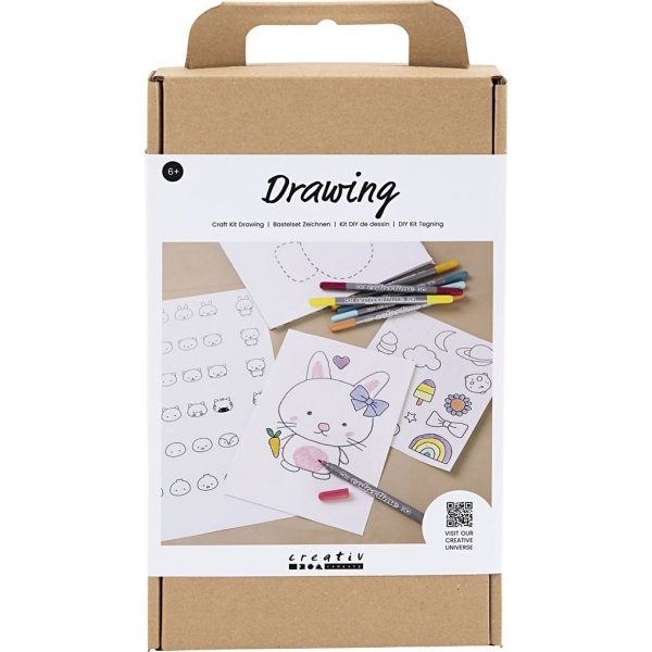 DIY Kit Draw - Pastellfarben - Gemischte Figuren
