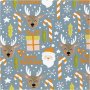 Geschenkpapier - Weihnachtsmann - Weihnachtsgeschenk - Lutscher - Rentier - 100 m