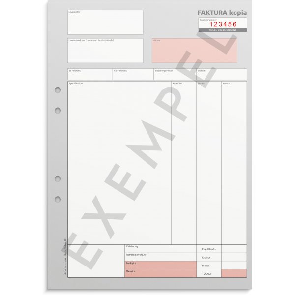Rechnung - A4 - mit 2 Kopien - nummeriert