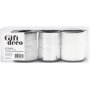 Geschenkkordel - Silber - Silberglitter - Wei - 3 x 15 m