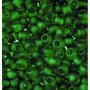 Rocailleperlen matt transparent  2,6 mm - dunkelgrn