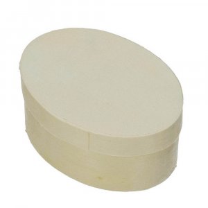 Sperrholzkiste ø 75 x 55 mm H 30 mm - unbehandelt oval Sperrholzkiste ø 75 x 55 mm H 30 mm - unbehandelt oval
