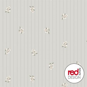 Wachstuch mit floralem Streifenmuster - Beige Wachstuch mit floralem Streifenmuster - Beige