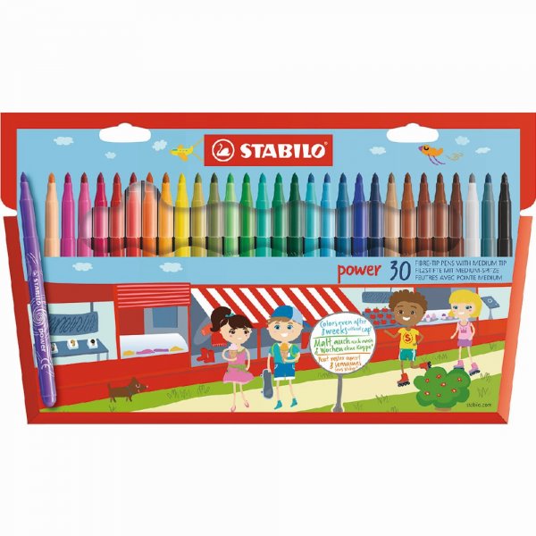 Faserstifte Power - 30er-Pack