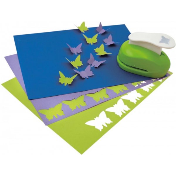 Stanzer Schmetterling 5 cm - Grn/Wei