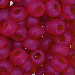 Rocailleperlen ø 5,5 mm - rot 17 g matt transparent Rocailleperlen ø 5,5 mm - rot 17 g matt transparent