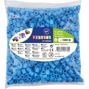 Pfeifenperlen XL 1000 Stück blau Pfeifenperlen XL 1000 Stück blau