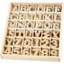 Holzbuchstaben und Zahlen - 288 Stck