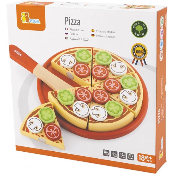 VIGA Holzspielzeugpizza
