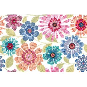 Wachstuch-Mandala-Blumen Wachstuch-Mandala-Blumen