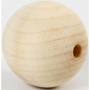 Holzperlen - Ø50 mm - 4 Stk Holzperlen - Ø50 mm - 4 Stk
