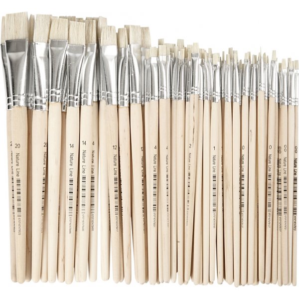 Natur Line Pinsel - Nr. 00+0+1+2+4+12+14+20 - Teller - 68 Stk