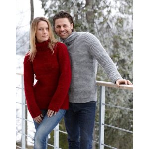 Strickanleitung - Damen- und Herrenpullover im Halbpatentmuster Strickanleitung - Damen- und Herrenpullover im Halbpatentmuster