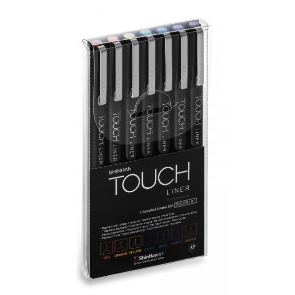 Touch Fineliner 0,1 mm - 7 Farben