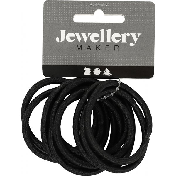 Haargummi - schwarz - 10 Stk