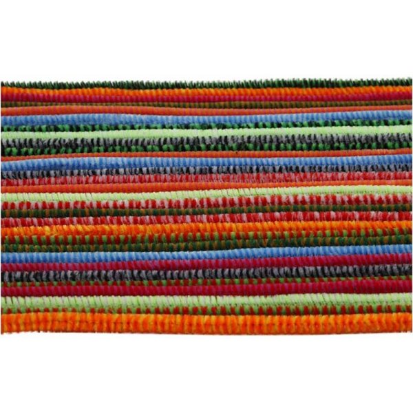 Pfeifenreiniger - 6 mm - gemischte Farben - gestreift - 30 Stk