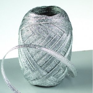 Lurex-Schleifenband 5 mm - 25er-Pack - Silber 10 m Strang Lurex-Schleifenband 5 mm - 25er-Pack - Silber 10 m Strang