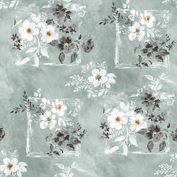 Blumenrahmen aus gewachstem PVC - Braun