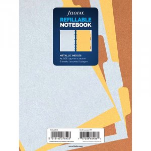 Abnehmbare Register für Filofax-Notizbuch - A5 - Metallic Abnehmbare Register für Filofax-Notizbuch - A5 - Metallic