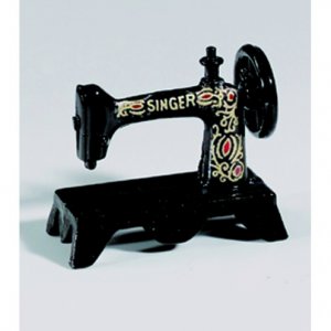 Miniatur 3 x 1,5 cm - schwarz Nähmaschine nostalgisch Miniatur 3 x 1,5 cm - schwarz Nähmaschine nostalgisch