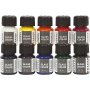 Glasfarbe transparent - Mischfarben - 10 x 30 ml