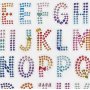 Diamantaufkleber - das Alphabet