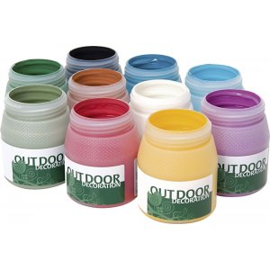 Außenfarbe - gemischte Farben - 10 x 250 ml Außenfarbe - gemischte Farben - 10 x 250 ml