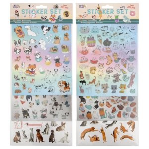 Aufkleber mit Hunde- oder Katzenmotiven, 100 Stück - Aufkleber-Set - Zufällige Auswahl Aufkleber mit Hunde- oder Katzenmotiven, 100 Stück - Aufkleber-Set - Zufällige Auswahl