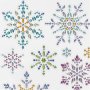 Diamantaufkleber - Schneeflocken