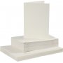 Karten und Umschlge - gebrochenes Wei 11,5 x 16,5 cm - 50 Sets