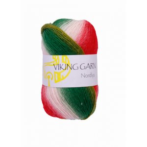 Wikingergarn Nordlys 100g - Grün/Weiß/Rot (939) Wikingergarn Nordlys 100g - Grün/Weiß/Rot (939)
