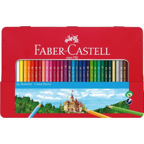 Buntstifte Hexagonal Castle Metalletui - 36 Farben