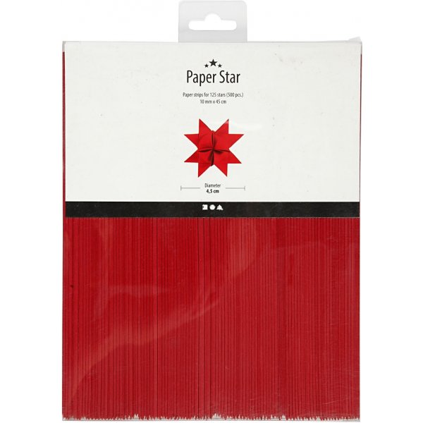 Sternstreifen - rot - 4,5 cm, 500 Streifen