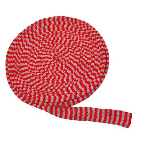 Schlauchgestrick 3 cm rot/grau Schlauchgestrick 3 cm rot/grau