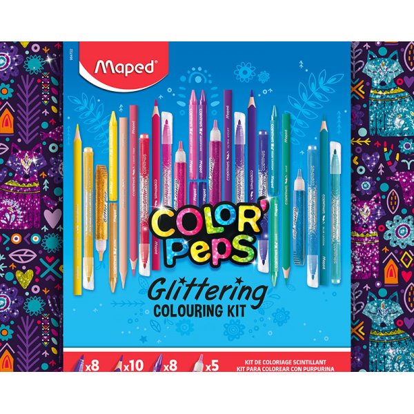 Bastelset - Maped - Glitzer-Farbstift-Set
