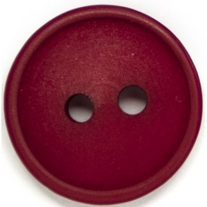 Knopf Rund 2-Loch 15 mm 6 Stück - Weinrot Knopf Rund 2-Loch 15 mm 6 Stück - Weinrot
