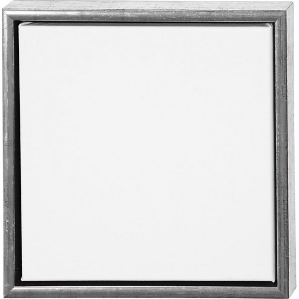 ArtistLine Leinwand mit Rahmen - Antiksilber/Wei - 34 x 34 cm
