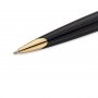 Kugelschreiber Waterman Carne Deluxe Schwarz - Goldbesatz - M Blau