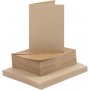 Karten und Umschlge - Natur - 11,5 x 16,5 cm - 50 Sets