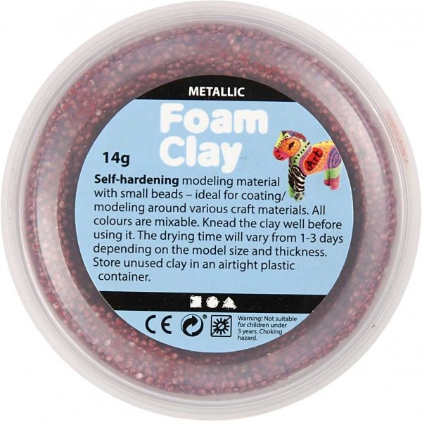 Foam Clay - krftige Farben - Metallic 6 x 14 g