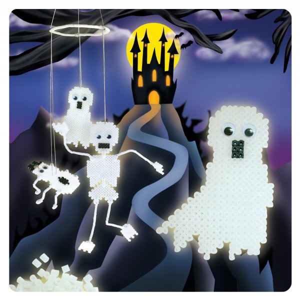 Bastelset R�hrenperlen Leuchtende Geister