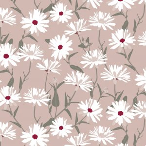 Wachstuch mit Gänseblümchenmuster - Rosa Wachstuch mit Gänseblümchenmuster - Rosa