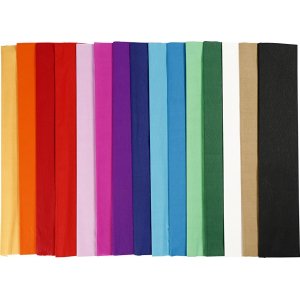 Krepppapier - gemischte Farben - 60 Blatt Krepppapier - gemischte Farben - 60 Blatt