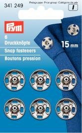Druckknöpfe (genäht) aus Messing silberfarben Druckknöpfe (genäht) aus Messing silberfarben