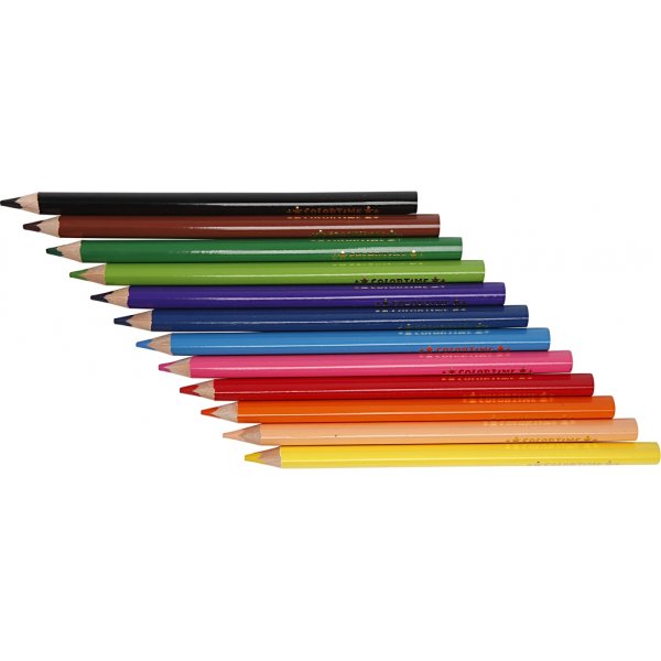 Colortime Buntstifte - gemischte Farben - JUMBO - 12 Stk
