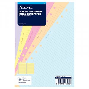 Notizblätter für Filofax Classic - A5 liniert (25 Blatt) Notizblätter für Filofax Classic - A5 liniert (25 Blatt)